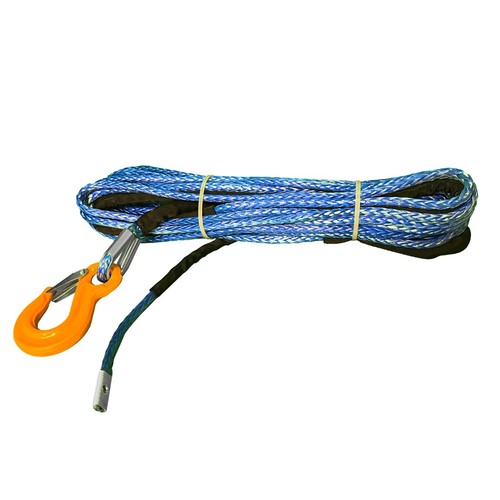 Synthetic winch rope with - rope,