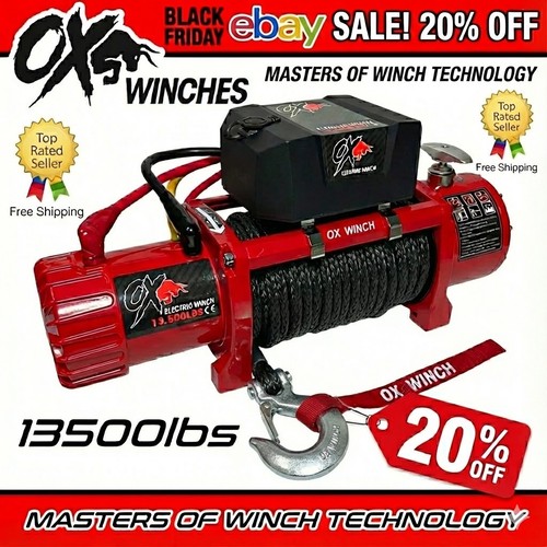 Electric winch 12v 13500lbs - ox,